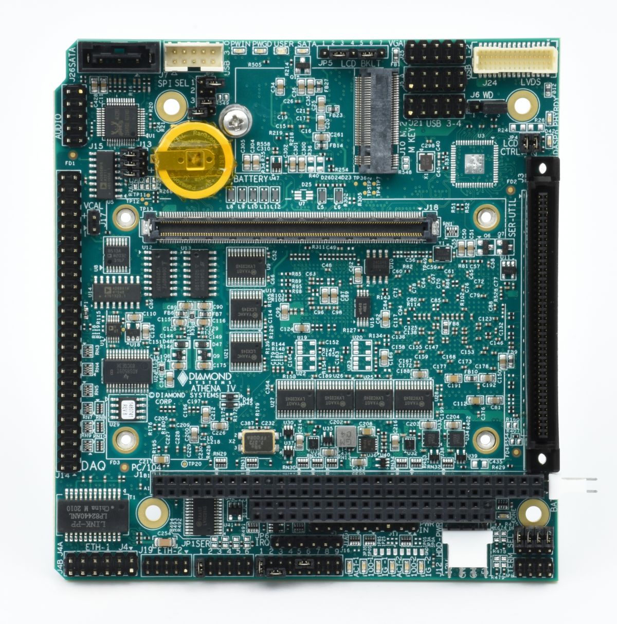 COM-based PC/104 SBC with integrated Data Acquisition