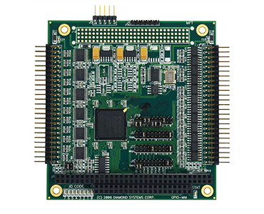 GPIO-MM-XT: I/O Expansion Modules, Wide-temperature PC/104, PC/104-<i>Plus</i>, PCIe/104 / OneBank, PCIe MiniCard, and FeaturePak modules featuring programmable bidirectional digital I/O, counter/timers, optoisolated inputs, and relay outputs., PC/104